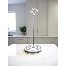 Feray Home Kağıt Havluluk - Gri Klasik Zebra Gümüş