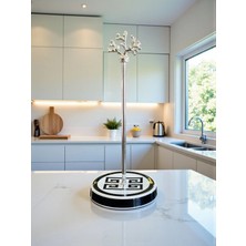 Feray Home Kağıt Havluluk - Siyah Versa Desen Gümüş