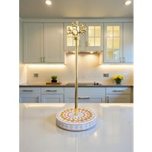 Feray Home Kağıt Havluluk - Geometrik Yonca Desen Gold