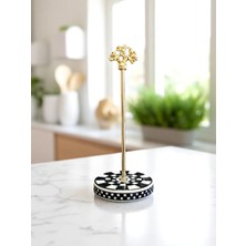 Feray Home Kağıt Havluluk - Siyah Damalı Gold