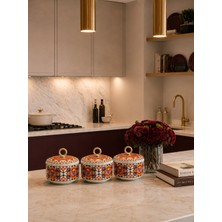 Feray Home Kahvaltılık - 3'lü Şekerlik African Turuncu Gold