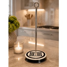 Feray Home Kağıt Havluluk - Versa Desen Siyah Gümüş