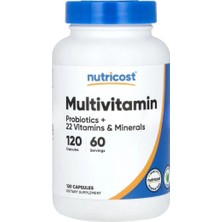 Nutricost Multivitamin Probiotics + 22 Vitamins & Minerals 120 Capsules