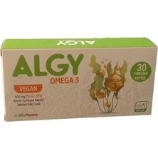 Algy Omega 3 Vegan 500 Mg Dha + Epa 30 Yumuşak Kapsül