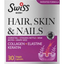 Swiss Bork Hair , Skin & Nail 30 Veggie Kapsül