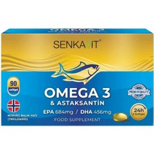 Senkavit Omega 3 ve Astaksantin Içeren 90 Softjel Kapsül