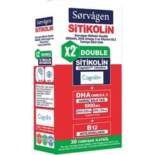 Sorvagen Double Sitikolin Dha Omega 3 ve B12 30 Yumuşak Kapsül