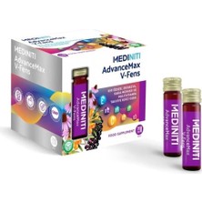 Mediniti Advancemax V-Fens Kır Iğdesi, Ekinezya, Kara Mürver Içeren Multivitamin 10 ml 20 Şişe
