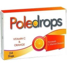 Deniz Pharma Poledrops Vitamin C Orange - Portakal C Vitamini Destekli 24 Drops Pastil