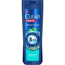Clear 3in1 Şampuan&duş Jeli Mentol 350 ml