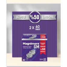 Magnimore Gm Magnezyum Içeren Takviye Edici Gıda 2X60 Tablet