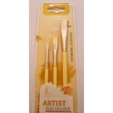 Modellino 3'lü Kesik Uçlu Akrilik Boya Yağlı Boya Artist Brushes Pastel Renkler Resim Fırçası Synthetic Fibr-Brush No: 2-6-10