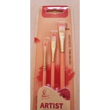 Modellino 3'lü Kesik Uçlu Akrilik Boya Yağlı Boya Artist Brushes Pastel Renkler Resim Fırçası Synthetic Fibr-Brush No: 2-6-10