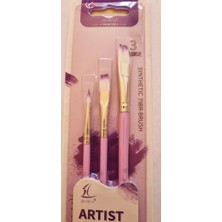 Modellino 3'lü Kesik Uçlu Akrilik Boya Yağlı Boya Artist Brushes Pastel Renkler Resim Fırçası Synthetic Fibr-Brush No: 2-6-10