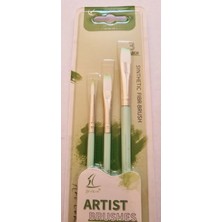Modellino 3'lü Kesik Uçlu Akrilik Boya Yağlı Boya Artist Brushes Pastel Renkler Resim Fırçası Synthetic Fibr-Brush No: 2-6-10