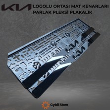 Kia Logolu Mat Ortalı Parlak Pleksi Plakalık 2’li Set – Tüm Araçlarla Uyumlu Cybill Store