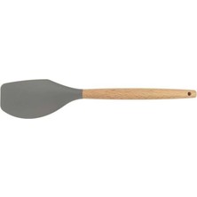 Biradlı Ahşap Saplı Silikon Sıyırma Spatulası