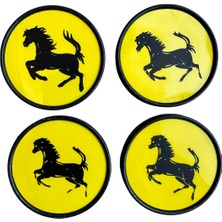 Jant Göbeği Ferrari Uyumlu 54MM -4lü Set Sarı