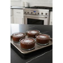 iselahome Cressa Isıya Dayanıklı Cam Fırın Kasesi 4 Adet 10 Cm-Sufle Kabı