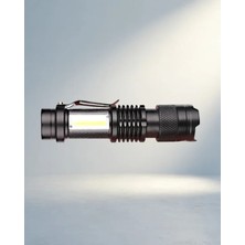Mini Boy Şarjlı LED El Feneri 14500 Pil Ile 4 Işık Modu