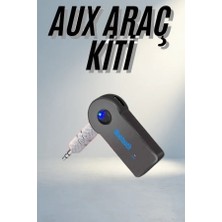 Kablosuz Bluetooth Aux Araç Kiti 3.5mm Uyumlu Siyah