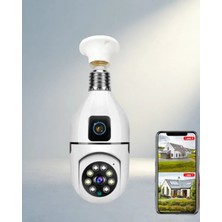 Wifi Kamera Ampul Tipi 2mp Lensli Akıllı Güvenlik Cihazı