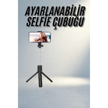 Kumandalı Bluetooth Tripod Selfie Çubuğu 186 mm Uzunluk