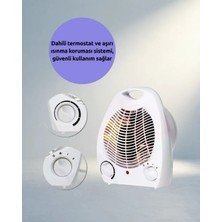 Kompakt Fanlı Elektrikli Isıtıcı 2000W 3 Kademeli Isı