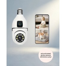 Panoramik Wifi Güvenlik Kamerası 360 Derece Full Hd Ev Için