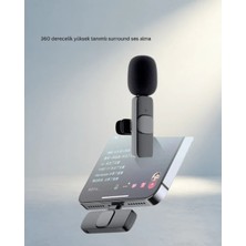 Kablosuz Yaka Mikrofon Seti Iphone Uyumlu 360 Derece Ses