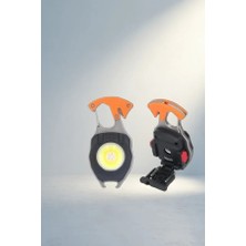 Çok Fonksiyonlu Mini LED Anahtarlık 7 Mod USB Şarjlı