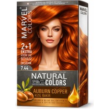 Marvel Colors Natural Colors Saç Boyası 7,44 Auburn Copper (Bakır Kumral)