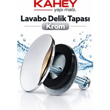 Kahey Lavabo Batarya Delik Kapatma Tapası Paslanmaz Krom  Modern Tasarım