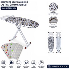 Ecoport Ranforce Keçe Ütü Masası Bezi - Lastikli - Lamineli - 140X50 cm