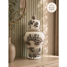 Feray Home Dekoratif Vazo - El Yapımı Black White King Cube
