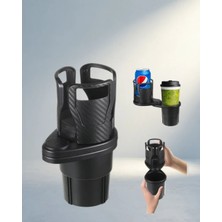 Fonksiyonel 360° Dönebilen Çift Bardak Tutucu Araç Içi