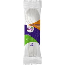 Royaleks Lüks Plastik Kaşık 10'li