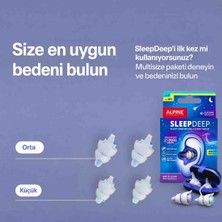 Alpine Sleepdeep (Derin Uyku Kulak Tıkacı )  Çok Ebatlı Paket (Multizise Kutu)