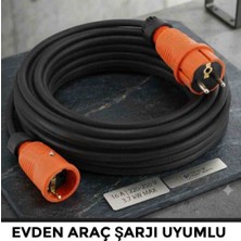 Srcelektronik Rekorlu Araç Şarjı Uyumlu (3-50 Metre Arası) (3x2.5 Ttr Hes Veya Öznur Kablolu Tam Bakır)(Fişler Rekorlu Halojen Free ) Uzatma Seyyar