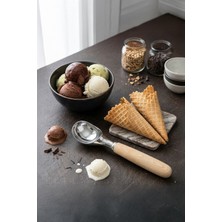 iselahome Arvessa Bambu Saplı Dondurma Kurabiye Sunum Kaşığı 18 cm