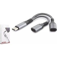 HCS Hadron GJ-015 Type-C To 2-Type-C F Kablo Car Şarj Siyah (Kdo)