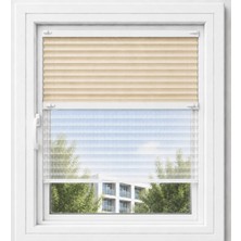 Sineklikstore Perde + Tül Çift Sistem Plise Perde - Cam Balkon Perdesi - Ofis Perdesi - Mutfak Perdesi - Salon Perdesi