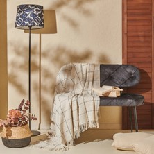 Matmel Soft Lino Koltuk Şalı - Krem / Antrasit - 130X170 cm