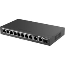 Ruijie-Reyee RG-ES210GS-P 8 Port Poe+ 10-100-1000 Mbps +1 Port Sfp Yönetilebilir Switch Çelik Kasa (Kdo)