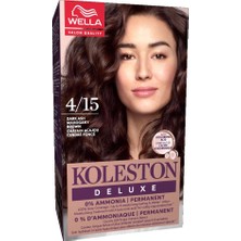 2 Adet Wella Koleston Deluxe Amonyaksız Kit Saç Boyası 4/15 Koyu Küllü Kahve