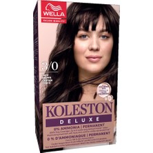 3 Adet Wella Koleston Deluxe Amonyaksız Kit Saç Boyası 3/0 Koyu Kahve
