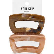 4 Adet Eklips 2'li Mermer Toka Krem Kahve