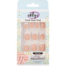 Eklips Takma Tırnak French Bej Oval 24'lü
