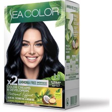 3 Adet Sea Color Amonyaksız Saç Boyası 1.1 Mavi Siyah