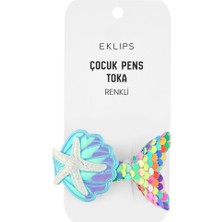3 Adet Eklips Istiridye Balık Kuyruğu Çocuk Pens Toka 08